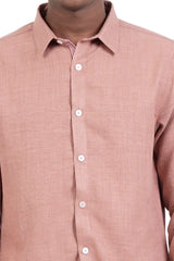 Men's Casual Shirt (Red Wood)