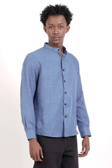 Men's Casual Shirt (Blue)