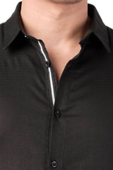 Men's Casual Shirt (Black)