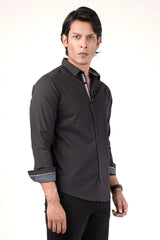 Men's Casual Shirt (Black)