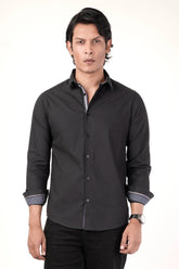 Men's Casual Shirt (Black)