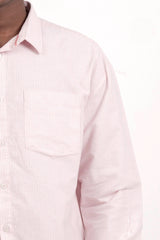Men's Casual Shirt (Pink Stripe)