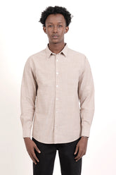 Men's Casual Shirt (Beige)