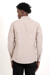 Men's Casual Shirt (Beige)