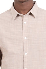Men's Casual Shirt (Beige)