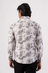 Men's Casual Shirt (Grey Printed)