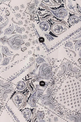 Men's Casual Shirt (White Printed)