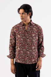 Men's Casual Shirt (Red Printed)