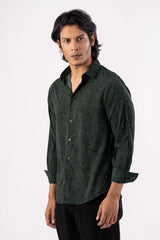 Men's Casual Shirt (Green Printed)