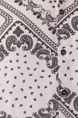 Men's Casual Shirt (White Printed)