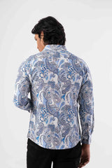 Men's Casual Shirt (Blue Printed)