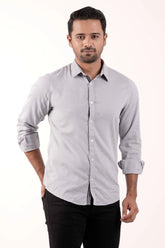 Mens Casual Shirt (Grey Printed)