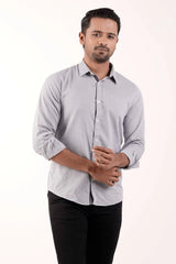 Mens Casual Shirt (Grey Printed)