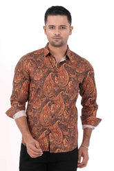 Men's Casual Shirt (Copper Printed)