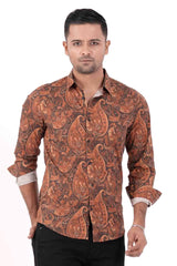 Men's Casual Shirt (Copper Printed)