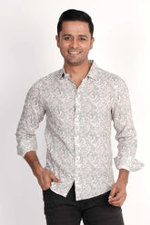 Mens Casual Shirt (Sage Printed)