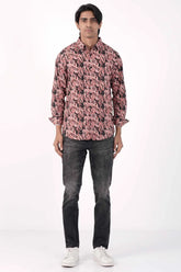 Mens Casual Shirt (Mauve Printed)