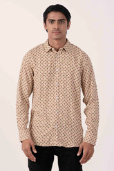 Mens Casual Shirt (Amber Printed)