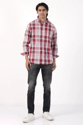 Mens Casual Shirt (Red Check)