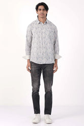 Mens Casual Shirt (Blue Printed)