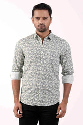 Mens Casual Shirt (Blue Printed)