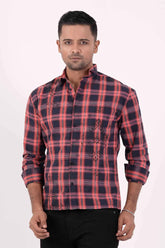 Men's Casual Shirt (Red Check)