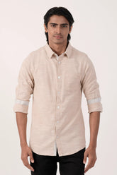 Mens Casual Shirt (Beige)