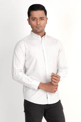 Mens Casual Shirt (Green Stripe)