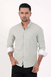 Men's Casual Shirt (Mint Stripe)