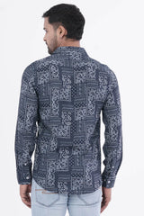 Mens Casual Shirt (Dark Navy)