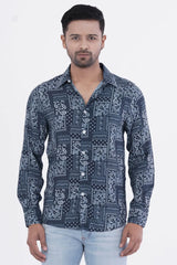 Mens Casual Shirt (Dark Navy)