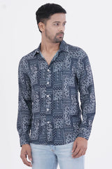 Mens Casual Shirt (Dark Navy)