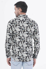 Mens Casual Shirt (Black Printed)