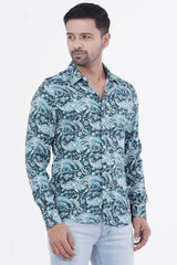Mens Casual Shirt (Ocean Green)