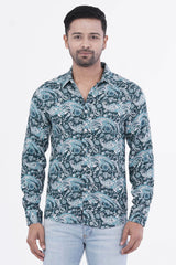Mens Casual Shirt (Ocean Green)
