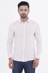 Mens Casual Shirt (Brown Printed)