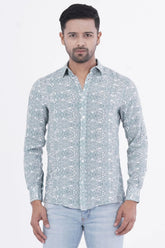 Mens Casual Shirt (Sage Printed)