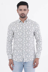 Mens Casual Shirt (Sage Printed)