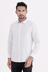 Mens Casual Shirt (White Stripe)
