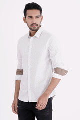 Mens Casual Shirt (Black Printed)