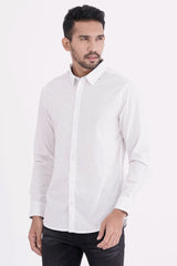 Mens Casual Shirt (White Printed)