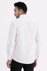 Mens Casual Shirt (White Printed)