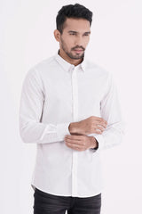 Mens Casual Shirt (White Printed)