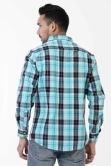 Mens Casual Shirt (Sky Check)