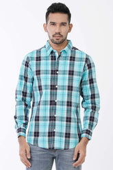 Mens Casual Shirt (Sky Check)