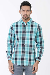 Mens Casual Shirt (Sky Check)