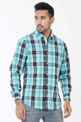 Mens Casual Shirt (Sky Check)