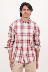 Men's Casual Shirt (Red Check)