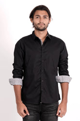 Men's Casual Shirt (Black)