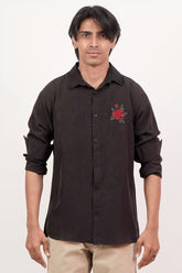 Men's Casual Shirt (Black)